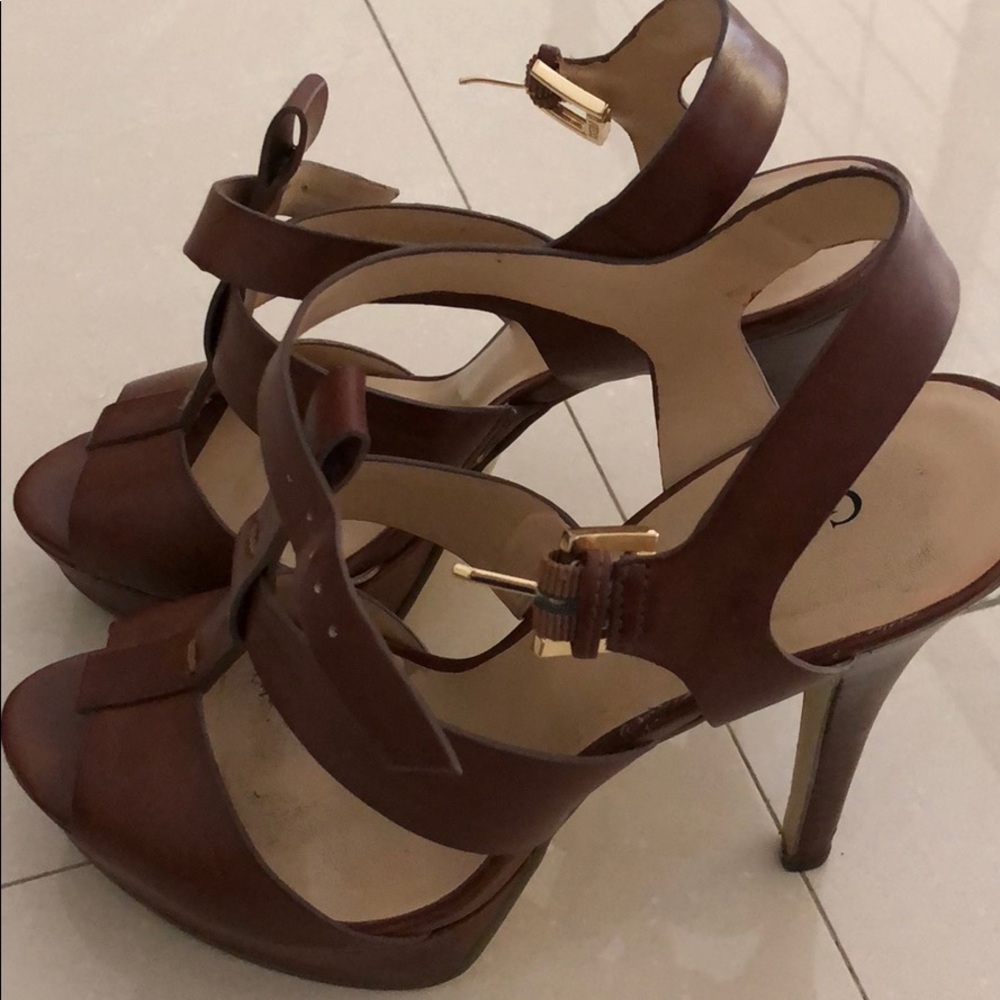 Dark Tan Guess Heels